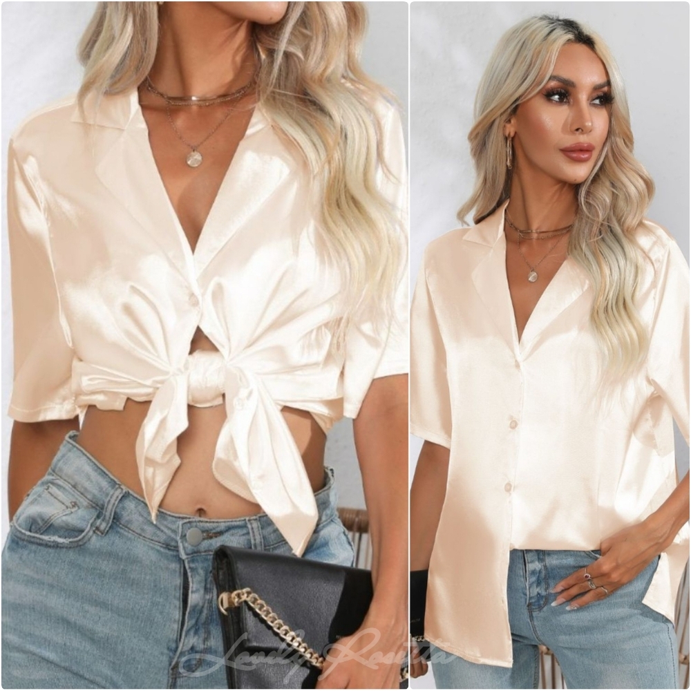 Classic Buttoned Collared Neck Short Sleeve Shirt